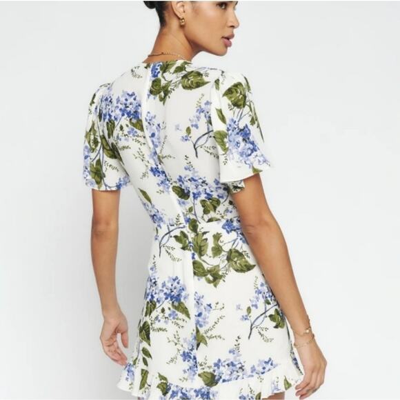 Reformation Mya Riviera Floral Mini Dress Size 10 - Picture 5 of 9
